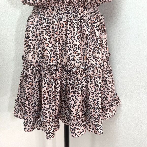 Chicme Animal Print Mini Dress Lg Whimsy Goth Fairy Gypsy Boho Festival Travel - Picture 10 of 12